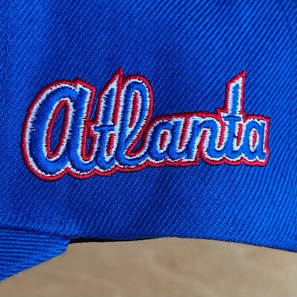MITCHELL & NESS MLB ATLANTA BRAVES RETRO SPELL OUT SNAPBACK HAT NEW (RARE) - Picture 4 of 5